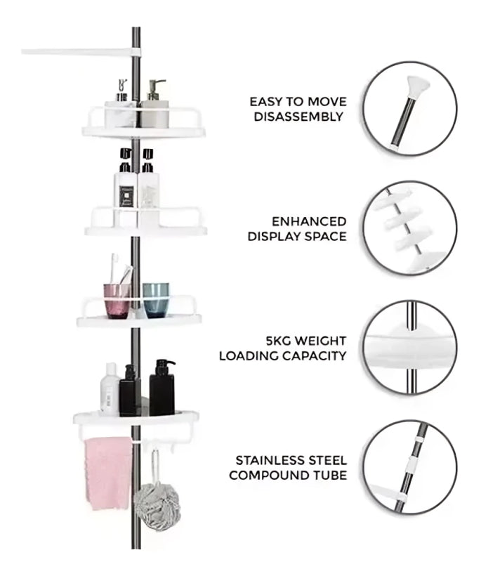 Combo organizador de baño y ducha AquaCore